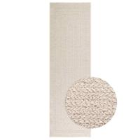 Vloerkleed ZIZUR room binnen en buiten 80x250 cm jute look
