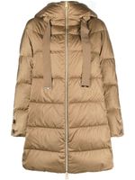 Herno hooded feather-down padded coat - Marron