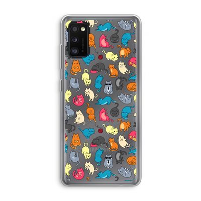 Kleurrijke katten: Samsung Galaxy A41 Transparant Hoesje