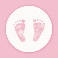 Ambiente Servetten Baby Voetjes 33 cm Roze Ambiente Servetten Baby Voetjes 33 cm Roze