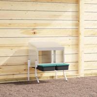 VidaXL Kippennestkast 2 compartimenten met poten gegalvaniseerd staal