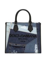 Dolce & Gabbana sac cabas en jean à logo brodé - Bleu - thumbnail