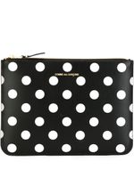 Comme Des Garçons Wallet pochette Polka Dots Printed - Noir