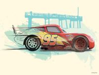 Kunstdruk Cars Lightning McQueen 40x30cm