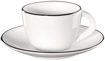 ASA Espressokop en Schotel A Table Ligne Noire 70 ml