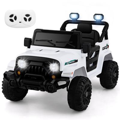 Elektrische Kinderauto met Afstandsbediening Peuterjeep met 3 Snelheden Claxon en LED-lampjes Muziek