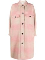 MARANT ÉTOILE manteau court Fontizi à carreaux - Rose