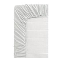 Leen Bakker - Hoeslaken Percale Katoen - Licht - 180x200 Cm - Percal Katoen - Grijs