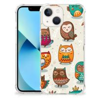 iPhone 13 mini Case Anti-shock Vrolijke Uilen