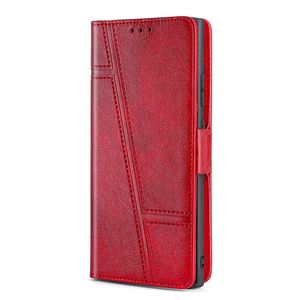 Samsung Galaxy S10 hoesje - Bookcase - Pasjeshouder - Portemonnee - Patroon - Kunstleer - Rood