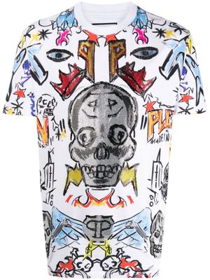 Philipp Plein t-shirt à imprimé graphique - Blanc
