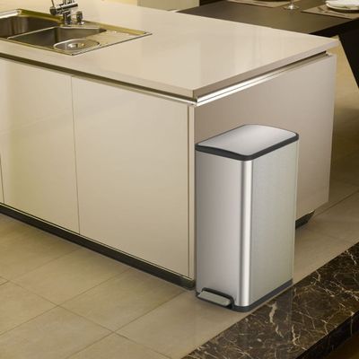 EKO pedaalemmer ecoslim 2x20 l matzilverkleurig