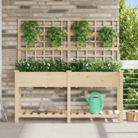 Tuin Bloempot Beige 161 x 46 x 152,5 cm Massief Vurenhout