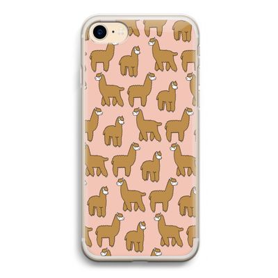 Alpacas: iPhone 7 Transparant Hoesje