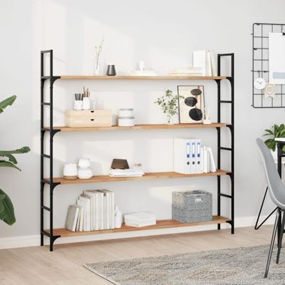 Wandschappen 3 st zwevend olieafwerking 140x20x2 cm acaciahout