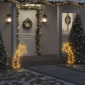 Kerstverlichting meteoor met grondpinnen 115 LED's 89 cm