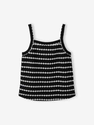 Sweater met fantasiebreisel voor meisjes JONEN zwart Sweater met fantasiebreisel voor meisjes JONEN zwart