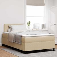 Boxspring Bed met Matras Lichtgroen Grijs 120x200 cm Corduroy Stof
