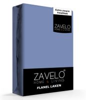 Zavelo Flanel Laken Denim Blauw-Lits-jumeaux (240x260 cm) - thumbnail