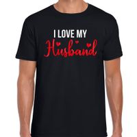 I love my husband valentijn t-shirt zwart voor heren