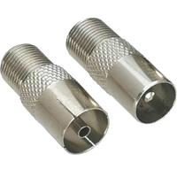 F naar COAX adapters. Set van 2