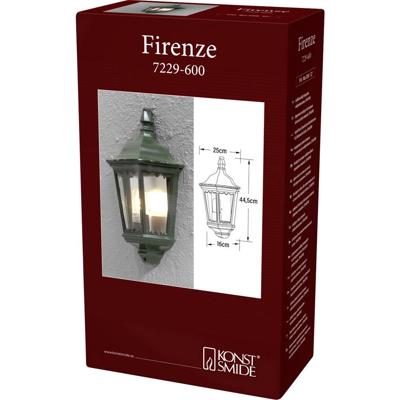 Konstsmide Firenze 7229-600 Buitenlamp (wand) E27 100 W Groen