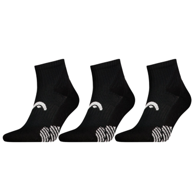 HEAD Padel Sokken Quarter 3-pack Zwart-39/42