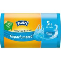 Swirl pedaalemmerzak geparfumeerd ocean fresh 5l 45 stuks Swirl pedaalemmerzak geparfumeerd ocean fresh 5l 45 stuks