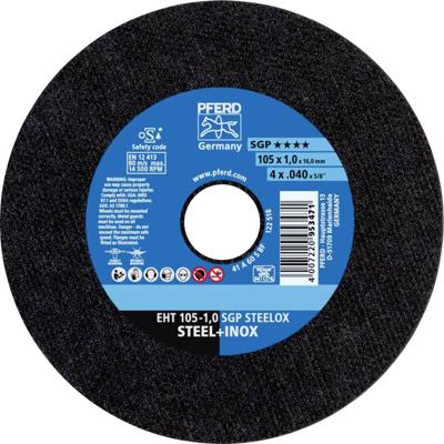 PFERD TOOLS EHT 105-1,0 SGP STEELOX/16,0 61330012 Doorslijpschijf recht 105 mm 25 stuk(s) RVS, Staal