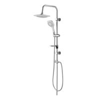 Regendouche set Aloni Bianco | Opbouw | 20 cm | Excl.Kraan | Incl.Handdoucheset | Chroom