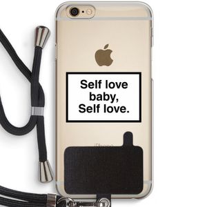 Self love: iPhone 6 / 6S Transparant Hoesje met koord