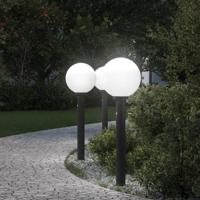 Bolderverlichting met sensor 3 stuks 80 cm Zwart IP44
