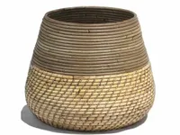 Mand lombok grijs/blond d27h33cm