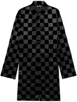 Black Comme Des Garçons manteau à motif damier - Noir