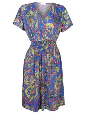 Jurk Paisley Blauw