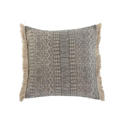 Kussen Home ESPRIT Grijs Natuurlijk Boho 45 x 8 x 45 cm