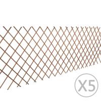 vidaXL Tuinlatwerk 5 st 180x90 cm wilg