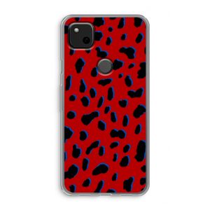 Red Leopard: Google Pixel 4a Transparant Hoesje