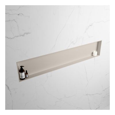 Wandnis Solid Surface Easy | In- en opbouw | 150x30x8 cm | 1 vak | Linen