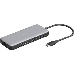 Digitus DA-70914 USB-C dockingstation Incl. laadfunctie, Geïntegreerde kaartlezer, M.2 SSD-slot, USB-C Power Delivery