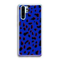 Blue Leopard: Huawei P30 Pro Transparant Hoesje