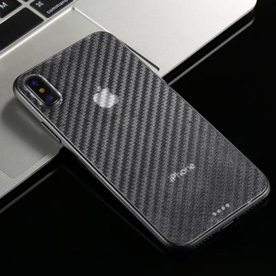 Voor iPhone X 0.01 mm Carbon Fiber materiaal Skin Sticker terug beschermfolie