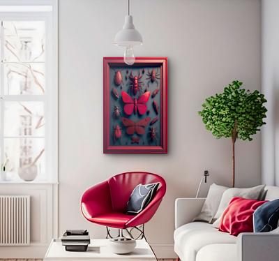 Verzamelde insectencollectie Canvas schilderij