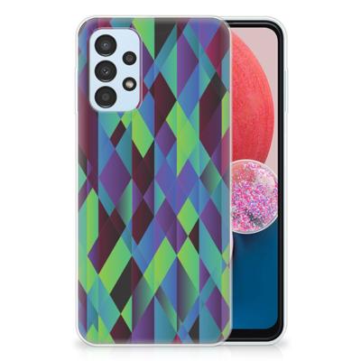 Samsung Galaxy A13 4G | TPU Hoesje | Abstract Green Blue
