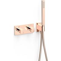 Douchekraan Tres B-System | Inbouw | Thermostaatkraan | Excl.Inbouwdeel | 2-weg | Rechthoek | 24k Rose goud