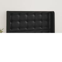 Hoofdbord met randen 103x16x118/128 cm kunstleer zwart