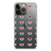 Smiley watermeloenprint: iPhone 13 Pro Transparant Hoesje