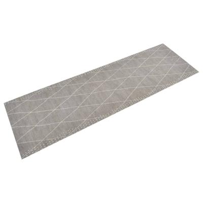 VidaXL Keukenmat wasbaar geruit 60x180 cm fluweel