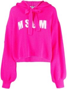 MSGM hoodie à patch logo - Rose