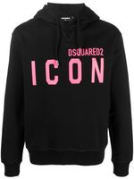 DSQUARED2 hoodie à logo Icon imprimé - Noir